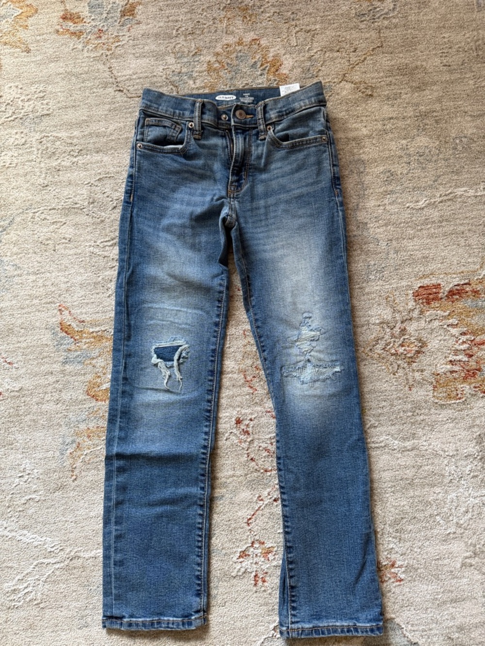 Old Navy Women's Blue Distressed Skinny Jeans